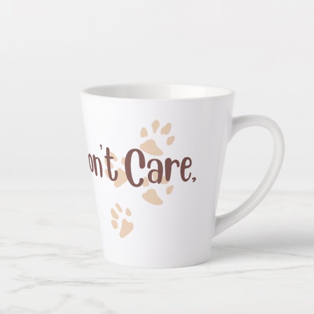 Caneca De Café Latte Dog Hair Don’t Care Mug (Direita)