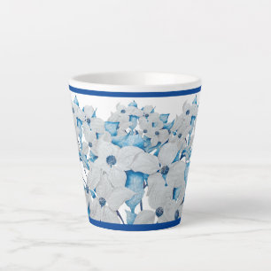 Caneca De Café Latte Dogwood Flowers em uma Pequena Caneca Latte