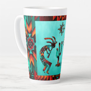 Caneca De Café Latte Dois Southwest Kokopelli Latte Mug