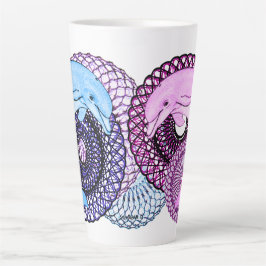 Caneca De Café Latte Dolphin Joy