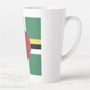 Caneca De Café Latte Dominica Flag Emblem