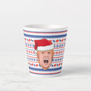 Caneca De Café Latte DONALD TRUMP Christmas