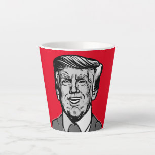 CANECA DE CAFÉ LATTE DONALD TRUMP PRESIDENTE CARTOON