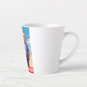 CANECA DE CAFÉ LATTE DONALD TRUMP - SIM, EU SOU UMA GAROTA TRUMP