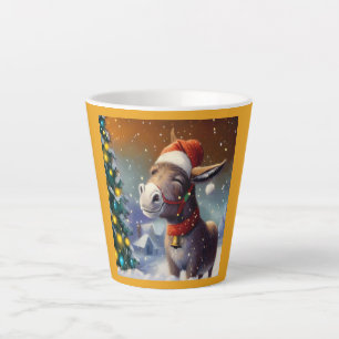 Caneca De Café Latte Donkey Natal 1