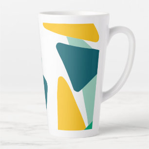 Caneca De Café Latte Doodle de triângulo 45