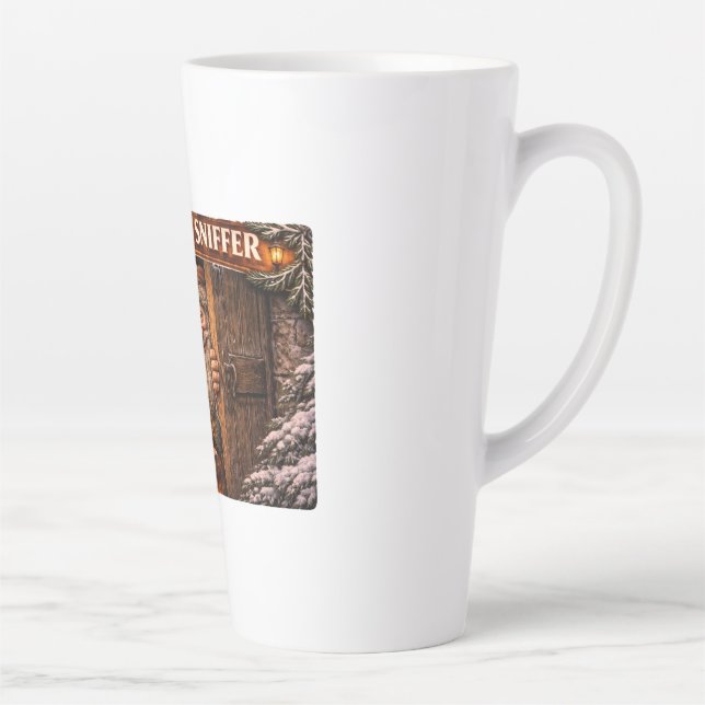 Caneca De Café Latte Doorway Sniffer Icelandic Yule Lad (Direita)