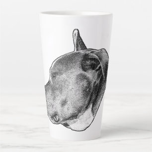 Caneca De Café Latte dotstrength pitbull