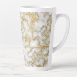 Caneca De Café Latte Dourada Marbe Mug encrugada