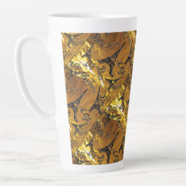 Caneca De Café Latte Dourado
