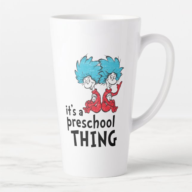Caneca De Café Latte Dr. Seuss | Professor É uma coisa da pré-escola (Direita)