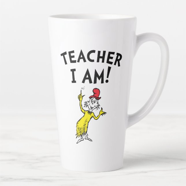 Caneca De Café Latte Dr. Seuss | Professor Eu Sou! (Direita)