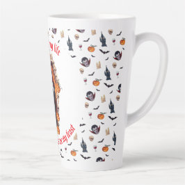 Caneca De Café Latte 🧛 ♂️ Dracula Vampiro Halloween Mug 🎃 Branco