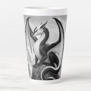 Caneca De Café Latte Dragão da Chama Sombra