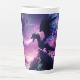 Caneca De Café Latte Dragão Etéreo Medieval Sombrio