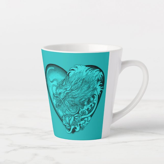 Caneca De Café Latte Dragão Heart (Direita)