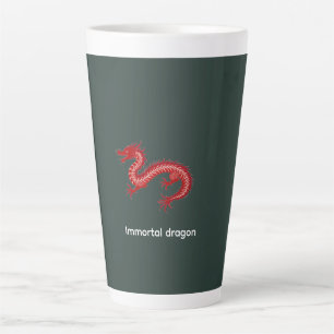 Caneca De Café Latte Dragão Imortal