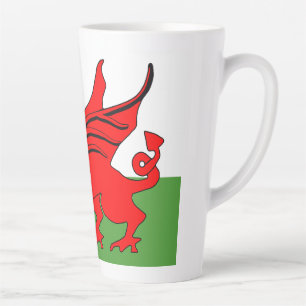 Caneca De Café Latte Dragão vermelho Bandeira galesa