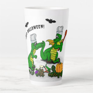 Caneca De Café Latte Dragões - Feliz Halloween! Hoje eu cozinho