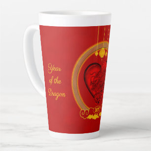 Caneca De Café Latte Dragon Heart, ano do dragão