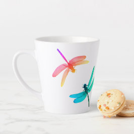 Caneca De Café Latte Dragonflies Latte Mug