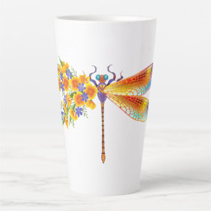 Caneca De Café Latte Dragonfly Amarelo