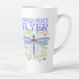 Caneca De Café Latte Dragonfly Folheto Frequente Latte Mug