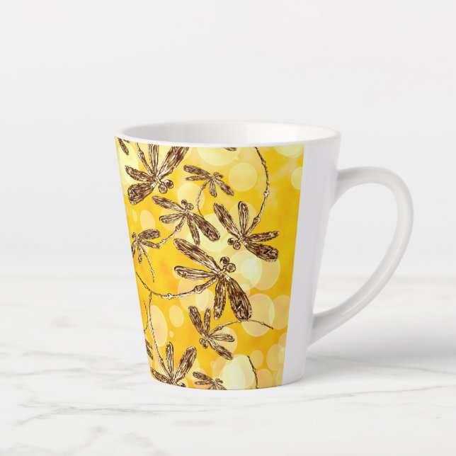Caneca De Café Latte Dragonfly Sunshine (Direita)