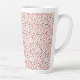 Caneca De Café Latte Dramatic Rose Gold Hearts Large Latte Mug