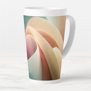Caneca De Café Latte Drapeados Abstratos com Fluxo de Gradiente Pastel