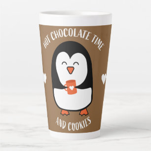 Caneca De Café Latte Drinker de Pinguim Chocolate Quente