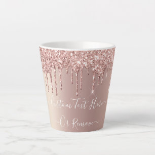 Caneca De Café Latte Drives Sparkle Luminter de Blush Dourado rosa - Se
