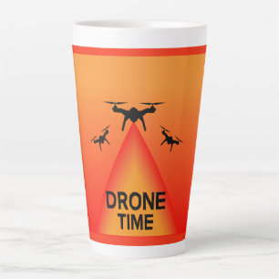 Caneca De Café Latte Drone Hobbyist   Piloto Drone   Fotografia   Raças