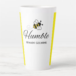 CANECA DE CAFÉ LATTE DUAS TONE RESTAM ABELHA HUMILDE BRANCO AMARELO CER