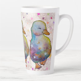 Caneca De Café Latte Duck named Rainbow
