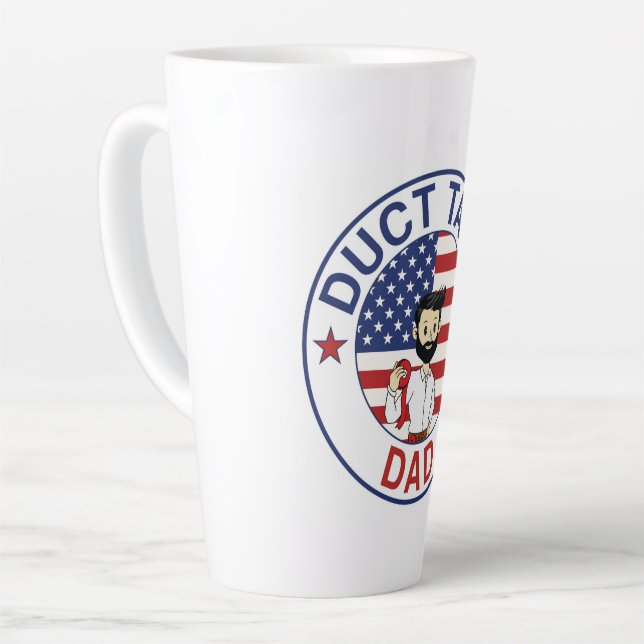 Caneca De Café Latte Duct Tape Dad - Latte Mug (Ângulo esquerdo)