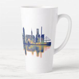 Caneca De Café Latte Duisburg Skyline