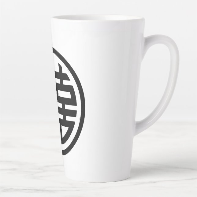 Caneca De Café Latte Dupla felicidade/Lata Branca/Lata Grande (Direita)