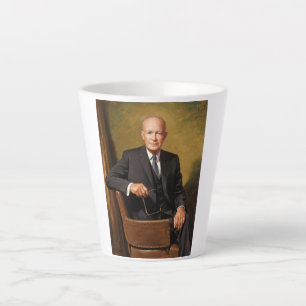 Caneca De Café Latte Dwight Eisenhower Presidente da Casa Branca Retrat