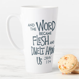 Caneca De Café Latte E a Palavra se tornou Carne