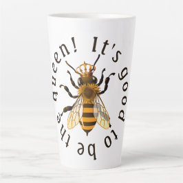 Caneca De Café Latte É bom ser a Rainha Dourada Coroa