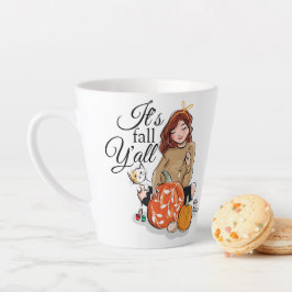 Caneca De Café Latte É Fall Y'all Latte Mug