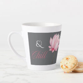 Caneca De Café Latte E Relaxar, Flor de Lótus, Presente de Relaxamento