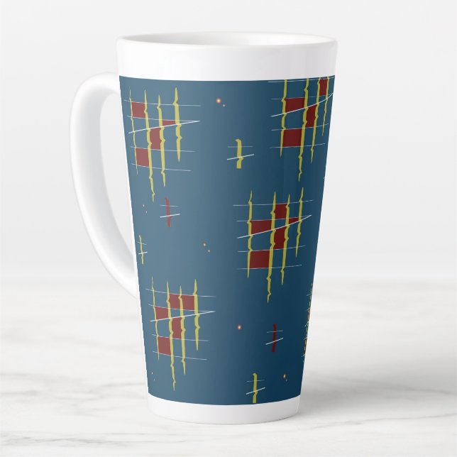 Caneca De Café Latte Ecos da Geometria (Ângulo esquerdo)