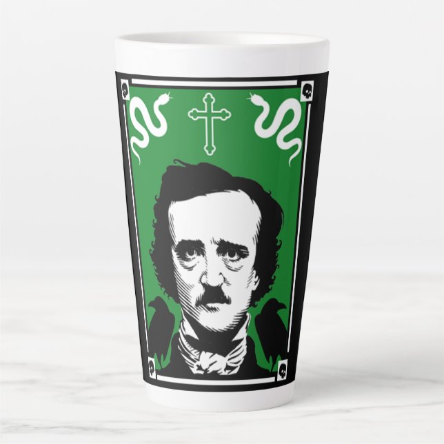 Caneca De Café Latte Edgar Allan Poe Original (Frente)
