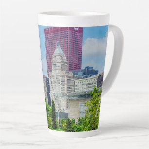 Caneca De Café Latte Edifícios Em Chicago