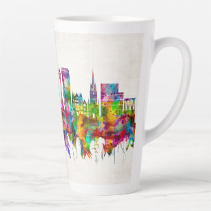 Caneca De Café Latte Edinburgh Scotland Skyline