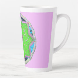 Caneca De Café Latte Eid al-Adha floral de 8 pontas