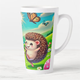 Caneca De Café Latte Ein glücklicher Hase und Igel