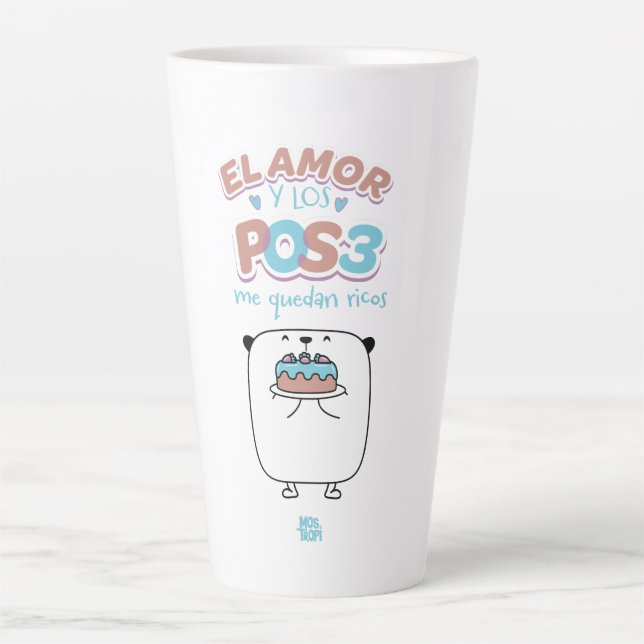 Caneca De Café Latte │El amor y los postres (Frente)